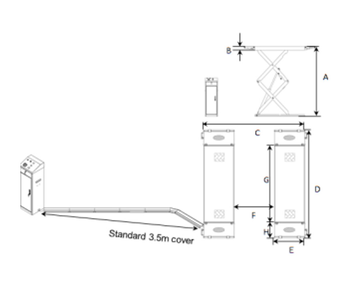 ลิฟต์แพลตฟอร์มแบบขากรรไกร 3.5 ตัน
