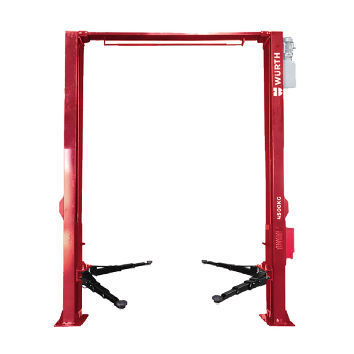ลิฟต์สองเสาไฮดรอลิกไฟฟ้า 4.5 ตัน (อัตโนมัติ) สีแดง
